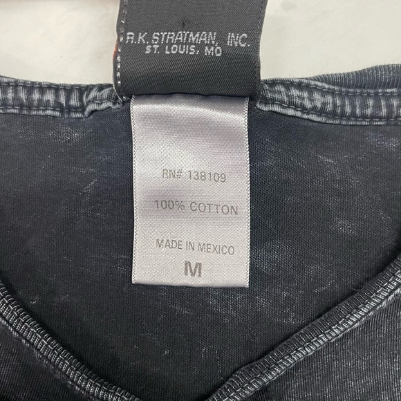 Harley Davidson Black Acid Wash #1 Mom Tee Shirt Size Medium - Picture 5 of 6